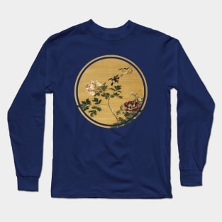 Old Japanese painting of birds and flowers Long Sleeve T-Shirt